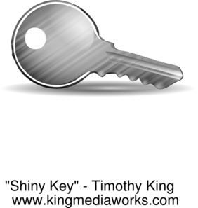 Silver Key Clip 