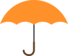 Orange Umbrella Clip Art