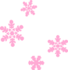 Snowflakes Light Pink Clip Art