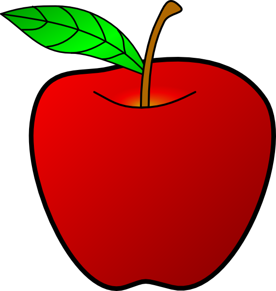 red apple clipart - photo #10