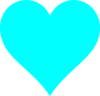 Light Blue Heart Clip Art