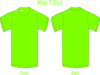 Neon Green T-shirt Clip Art