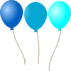 Emmas Blue Balloons Clip Art