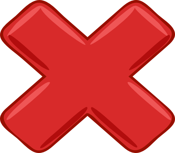 small red x clip art