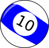 10 Ball Billiard Ball Clip Art
