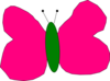Hot Pink And Green Butterfly Clip Art