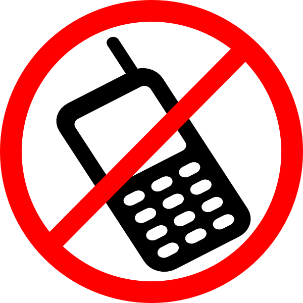 clipart no cellphone sign - photo #2