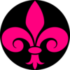 Pink Fleur De Llis - Large Clip Art