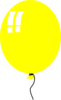 Yellow Balloon 2 Clip Art