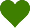 Solid Green Heart Clip Art
