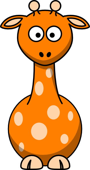 Orange Giraffe Clip Art at Clker.com - vector clip art online, royalty
