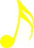 Yellow Music Note Clip Art