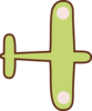 Green Brown Airplane Clip Art