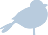 Blue Chubby Bird Clip Art