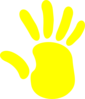 Yellow Hand Clip Art