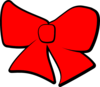 Hair Bow Red Clip Art