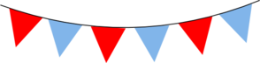 Red And Blue Bunting  Clip Art