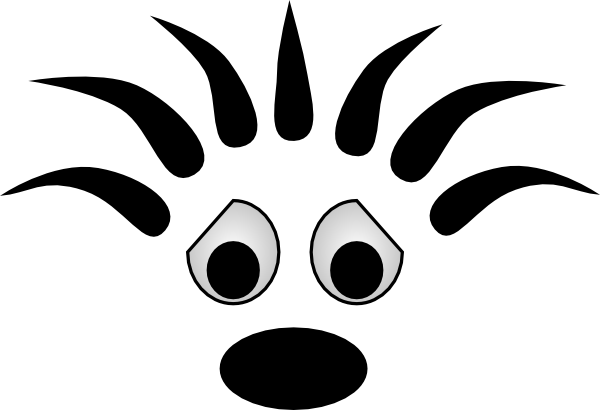 Scared Cartoon Face clip art