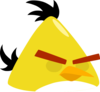 Yellow Angry Bird Without Outlines (blinking) Clip Art