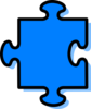 Light Blue Jigsaw Clip Art