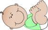 Neutral Baby Laying Clip Art