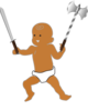 Infant Warrior Clip Art