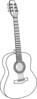 Guitar With Thicker Lines Clip Art