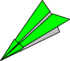 Green Paper Plane Clip Art