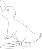 Black And White Duck Clip Art