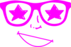 Purple Star Glasses Face Clip Art