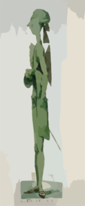 An Evergreen Lean Man Clip Art
