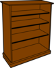 Wood Bookcase Clip Art