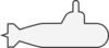 Submarine Grey Simple Clip Art