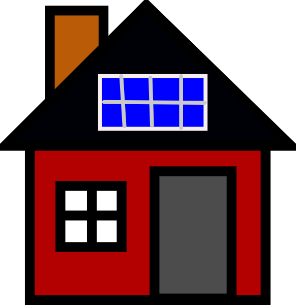 House With Solar Panel Clip Art at Clker.com - vector clip art online