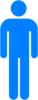 Blue Person Symbol Clip Art