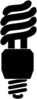 Black Silhouette Lightbulb Clip Art