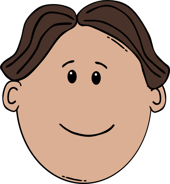 happy man face cartoon