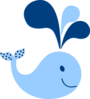 Light Blue Whale Clip Art
