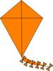 Orange Kite Clip Art
