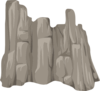 Alpine Cliff Face Skirt Clip Art