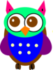 Colorful Baby Owl Clip Art