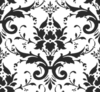 Black Damask Pattern Clip Art