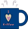 I Love Hot Coffee Clip Art