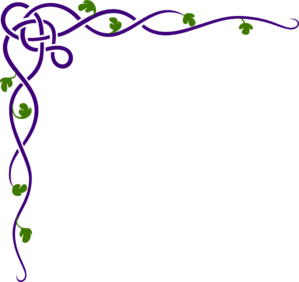 Purple/green Corner Art Clip Art