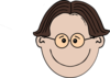 Smiling Boy With Glasses Clip Art