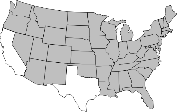 United States Map Clip Art at Clker.com - vector clip art online