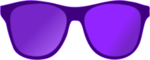 Purple Sunglasses Front Clip Art