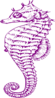 Purple Seahorse Clip Art