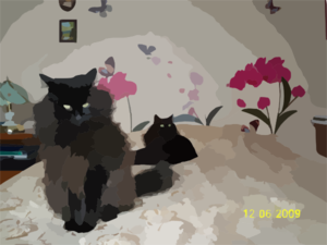 Sitting Black Cat Clip Art