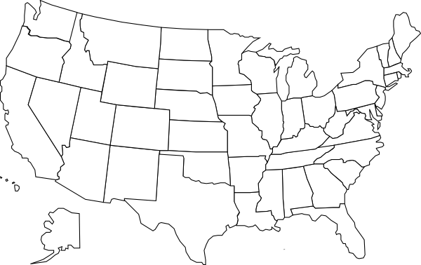 free clipart map of usa - photo #12